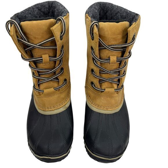 Sorel Slimpack Lace II Winter Boot Elk Tan Brown Nubuck Leather Women’s Size 8.5 - Picture 2 of 11